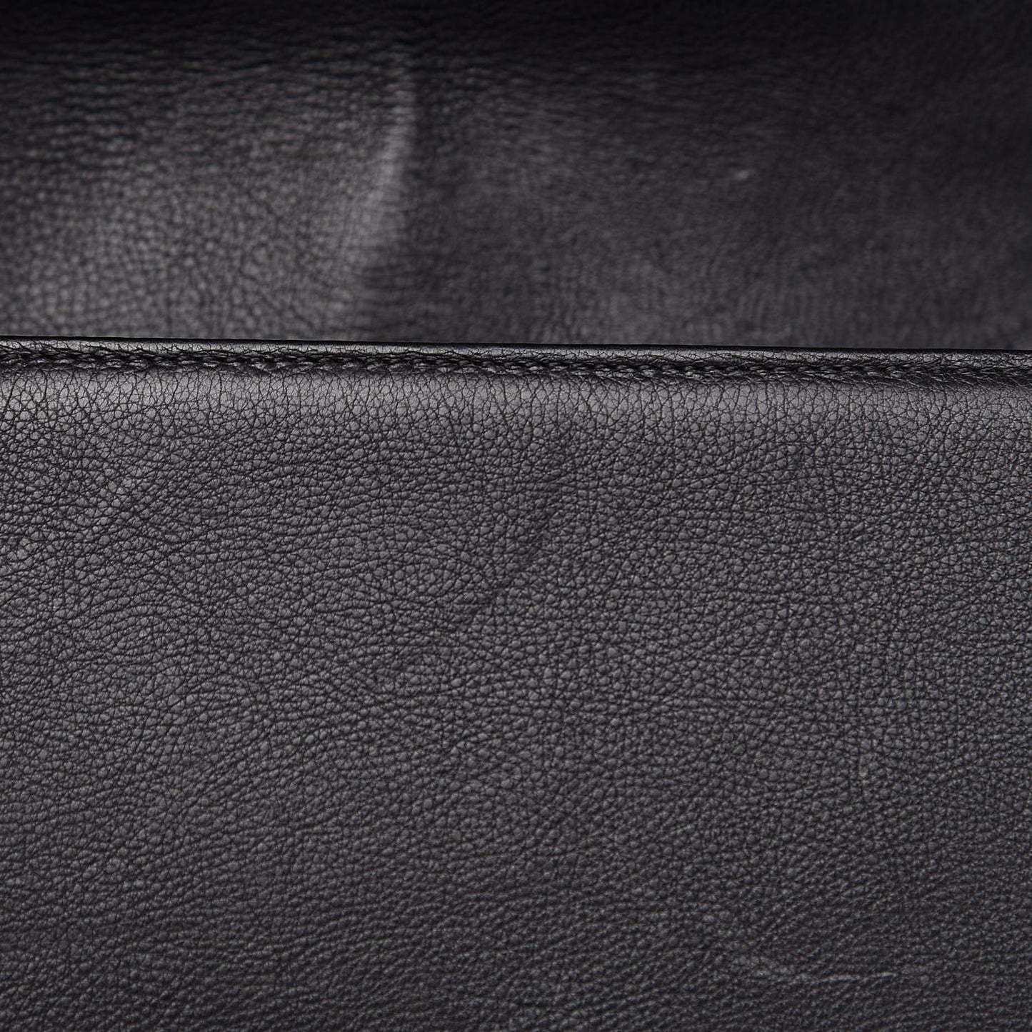 Calfskin Double Stitch Medium Boy Flap Black