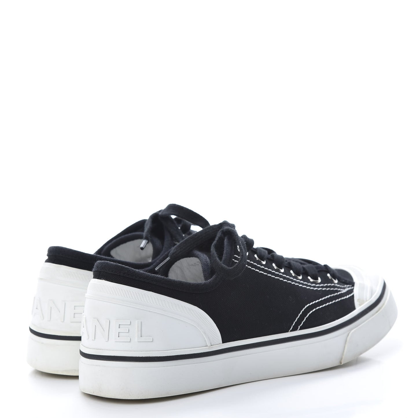 Canvas Lace Up Cap Toe Sneakers 40 Navy