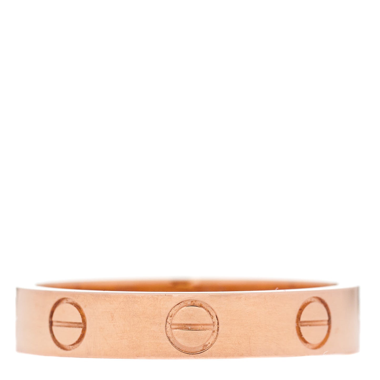 18K Pink Gold 3.5mm LOVE Wedding Band Ring 53 6.25