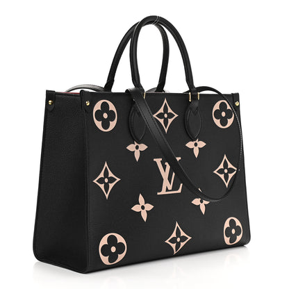 Louis Vuitton Empreinte Monogram Giant Onthego MM Black Beige 3 of 9