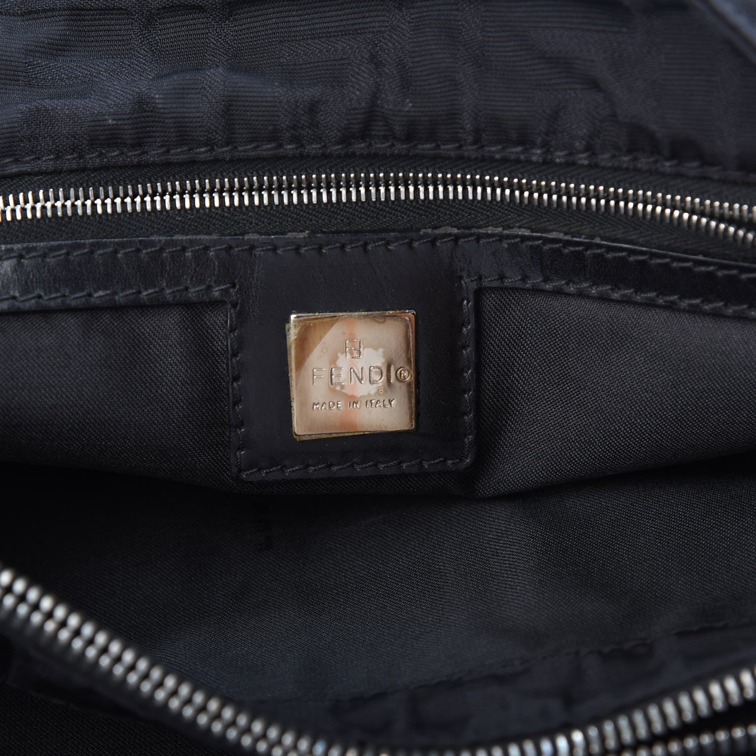Fendi Nylon Zucca Small Tote Black 6 of 8