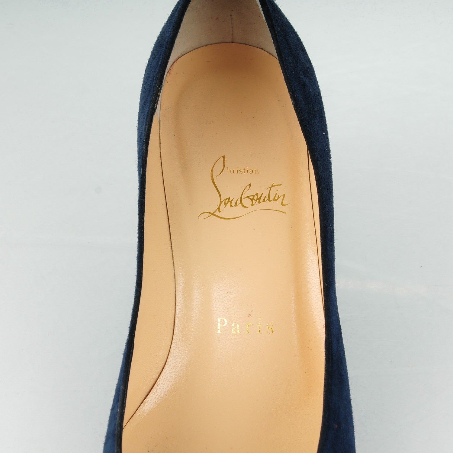 Christian Louboutin Veau Velours Pipina 55 Wedges 36.5 Night