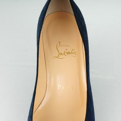 Christian Louboutin Veau Velours Pipina 55 Wedges 36.5 Night 7 of 7