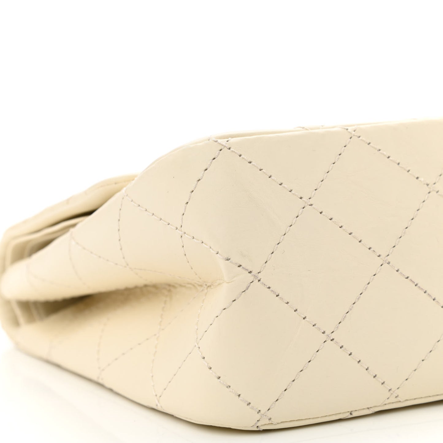 Aged Calfskin Quilted 2.55 Reissue 227 Flap White