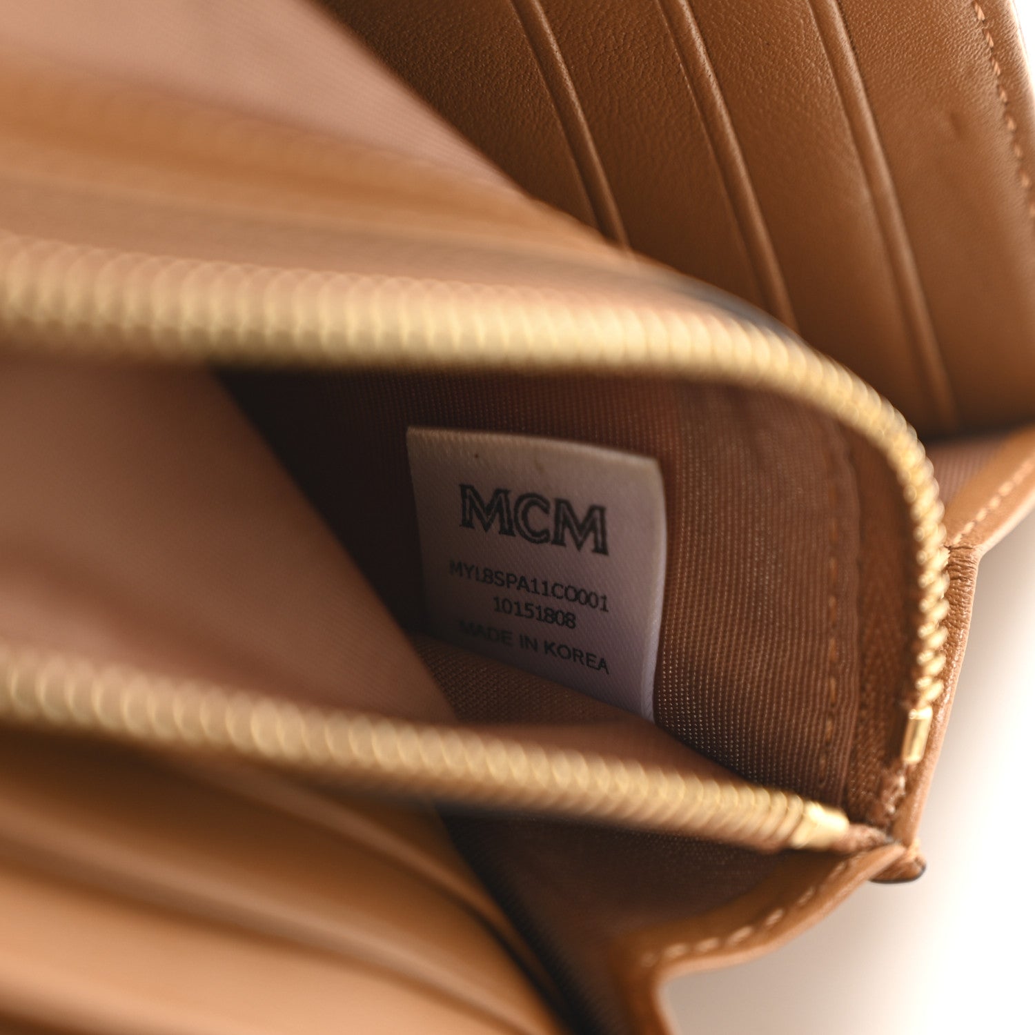 MCM Visetos Large Patricia Wallet On Chain Cognac 7 of 10