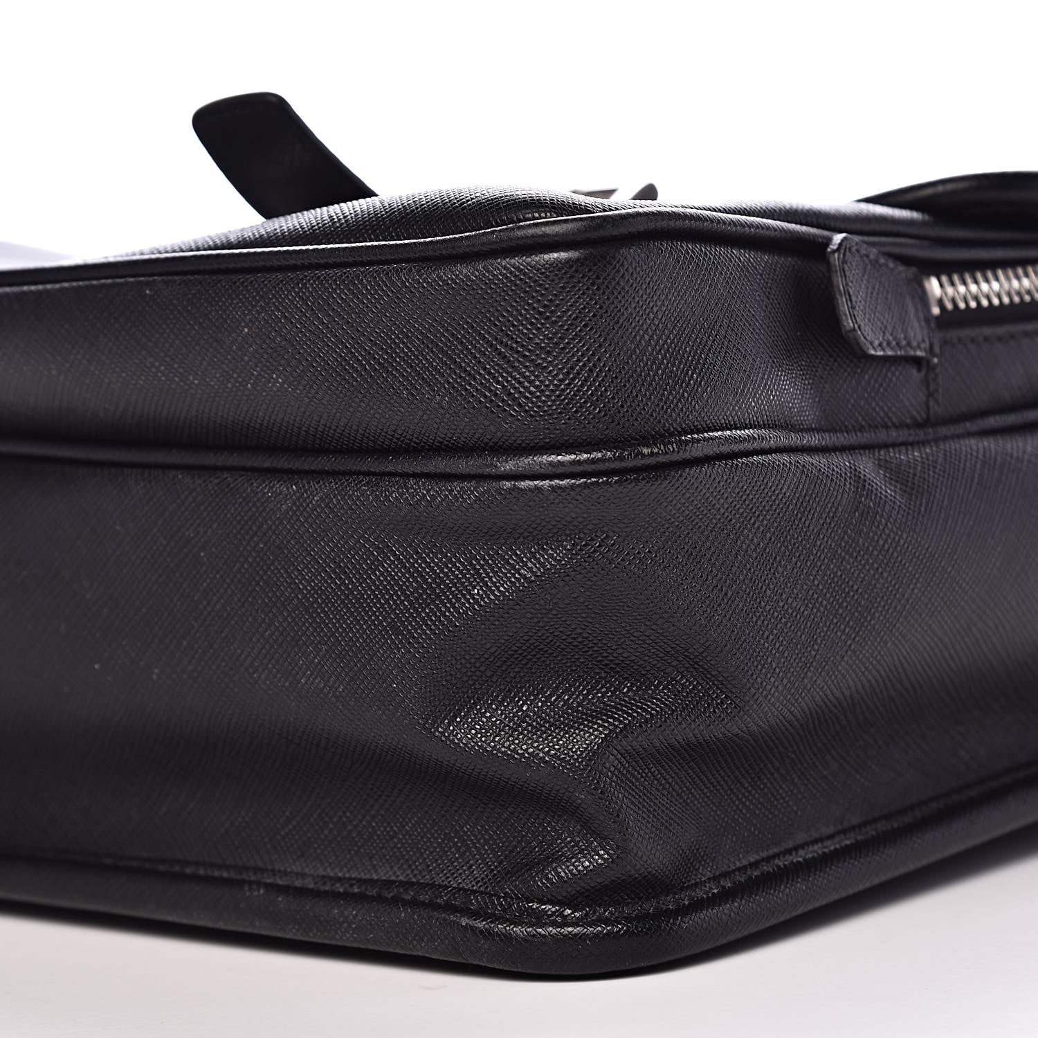 Prada Saffiano Travel Messenger Bag Black 16 of 17