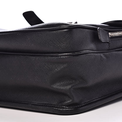 Prada Saffiano Travel Messenger Bag Black 16 of 17