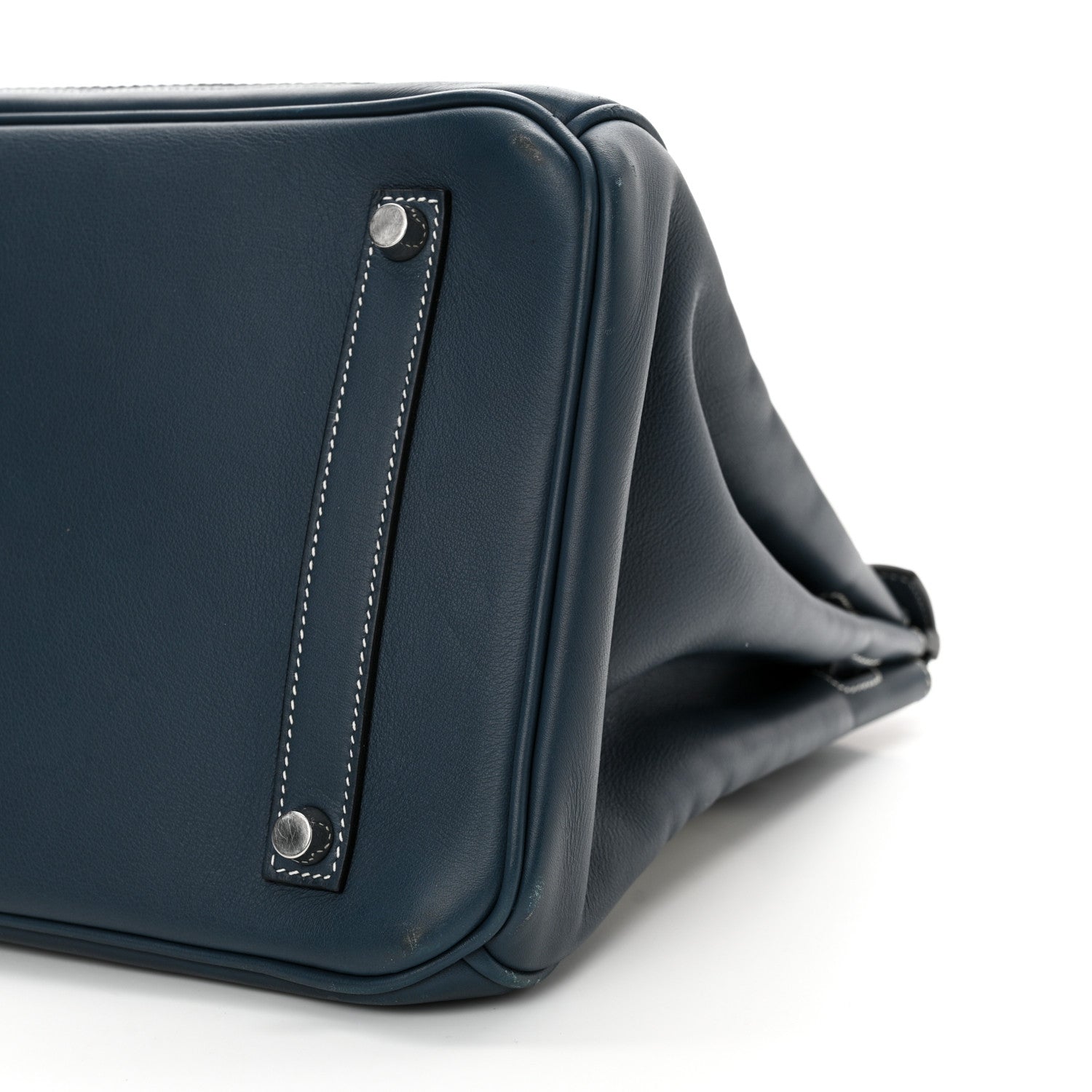 Hermes Swift Toile Ghillies Birkin 35  Bleu Saphir 10 of 13