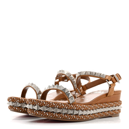 Christian Louboutin Calfskin Cubiste Pyraclou 60 Platform Sandals 37 Terra 4 of 9