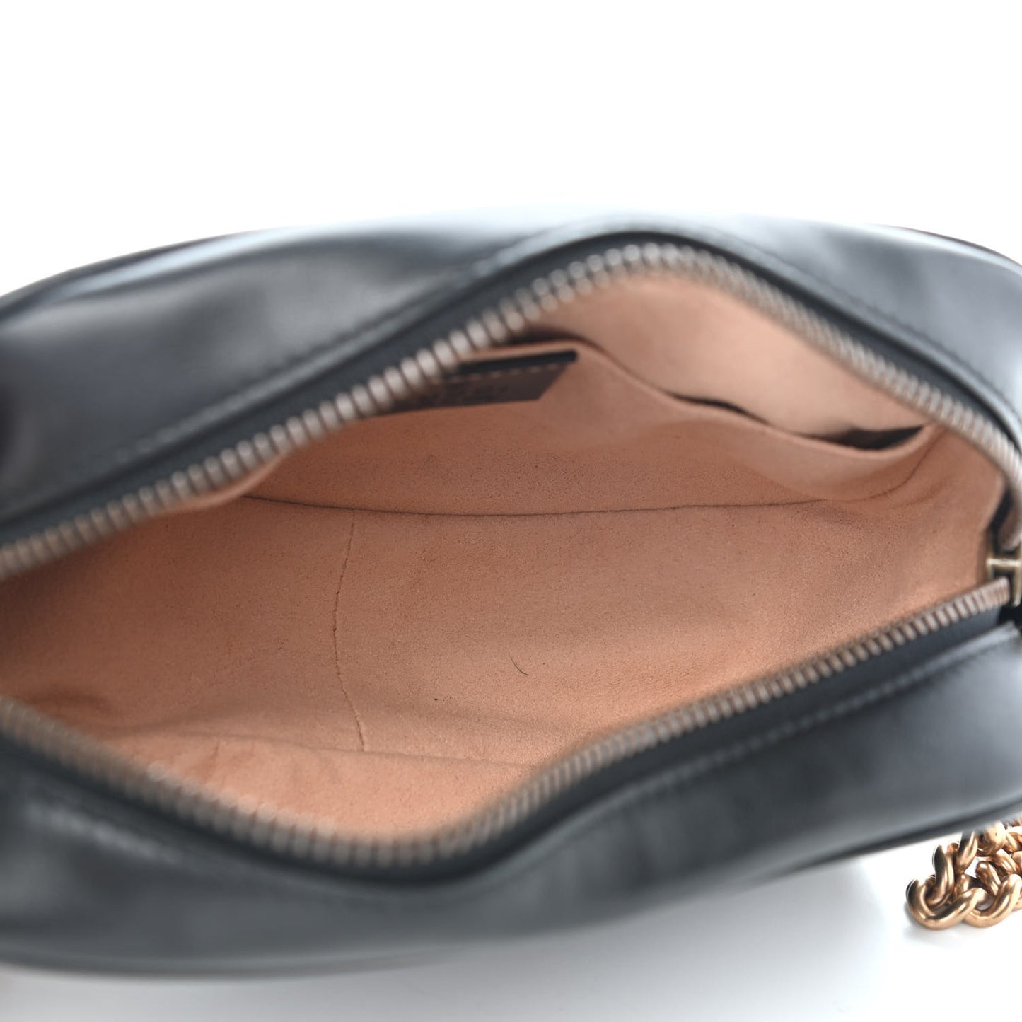 Calfskin Matelasse Mini GG Marmont Chain Shoulder Bag Black