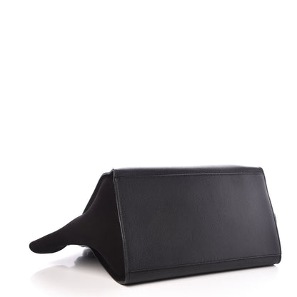Celine Drummed Calfskin Suede Medium Trapeze Black 4 of 6