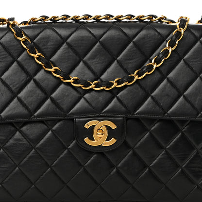 Chanel Lambskin Quilted Jumbo Single Flap Black 8 of 19