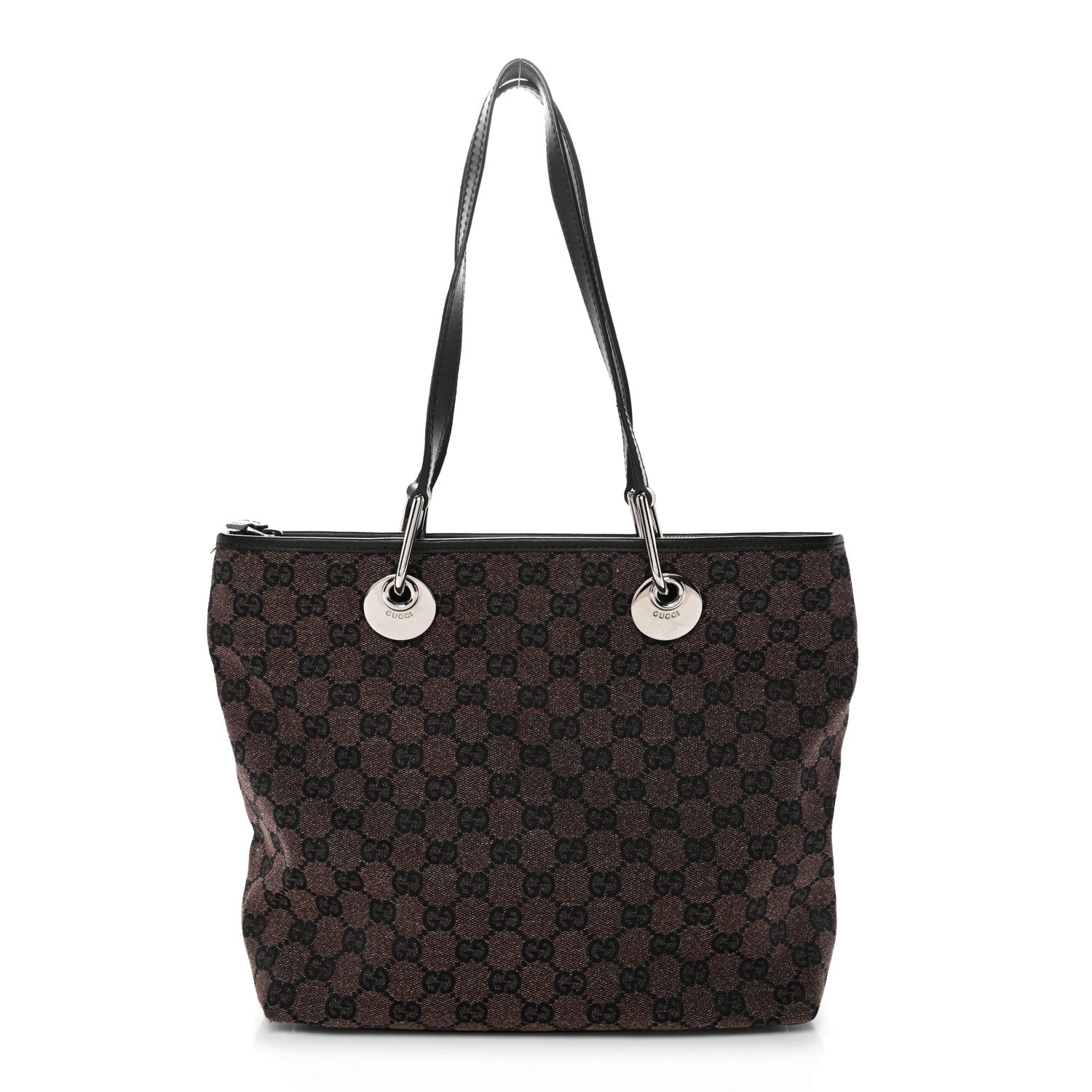 Gucci Monogram Eclipse Tote Dark Brown 1 of 12