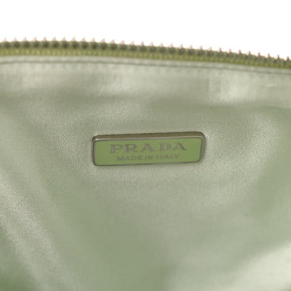 Prada Satin Crystal Triangle Pouch Acqua 6 of 10