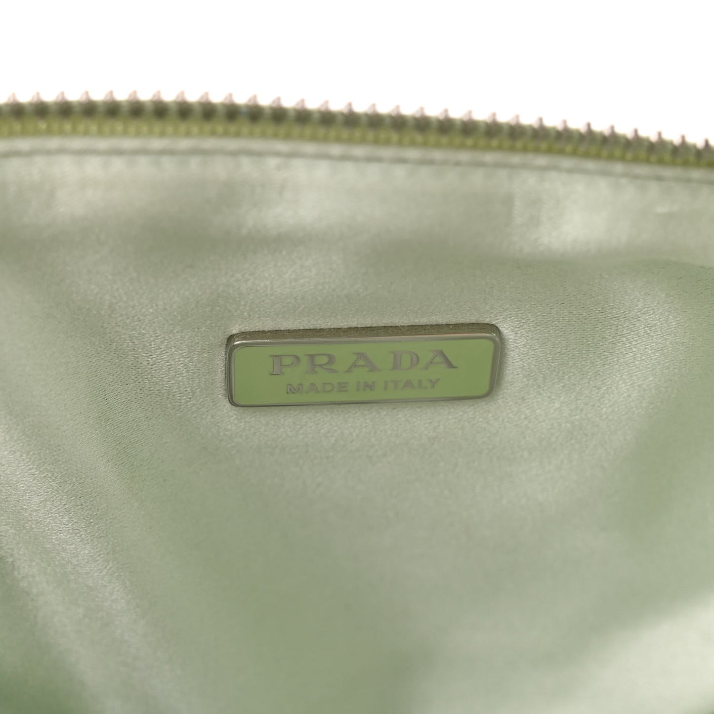 Satin Crystal Triangle Pouch Acqua