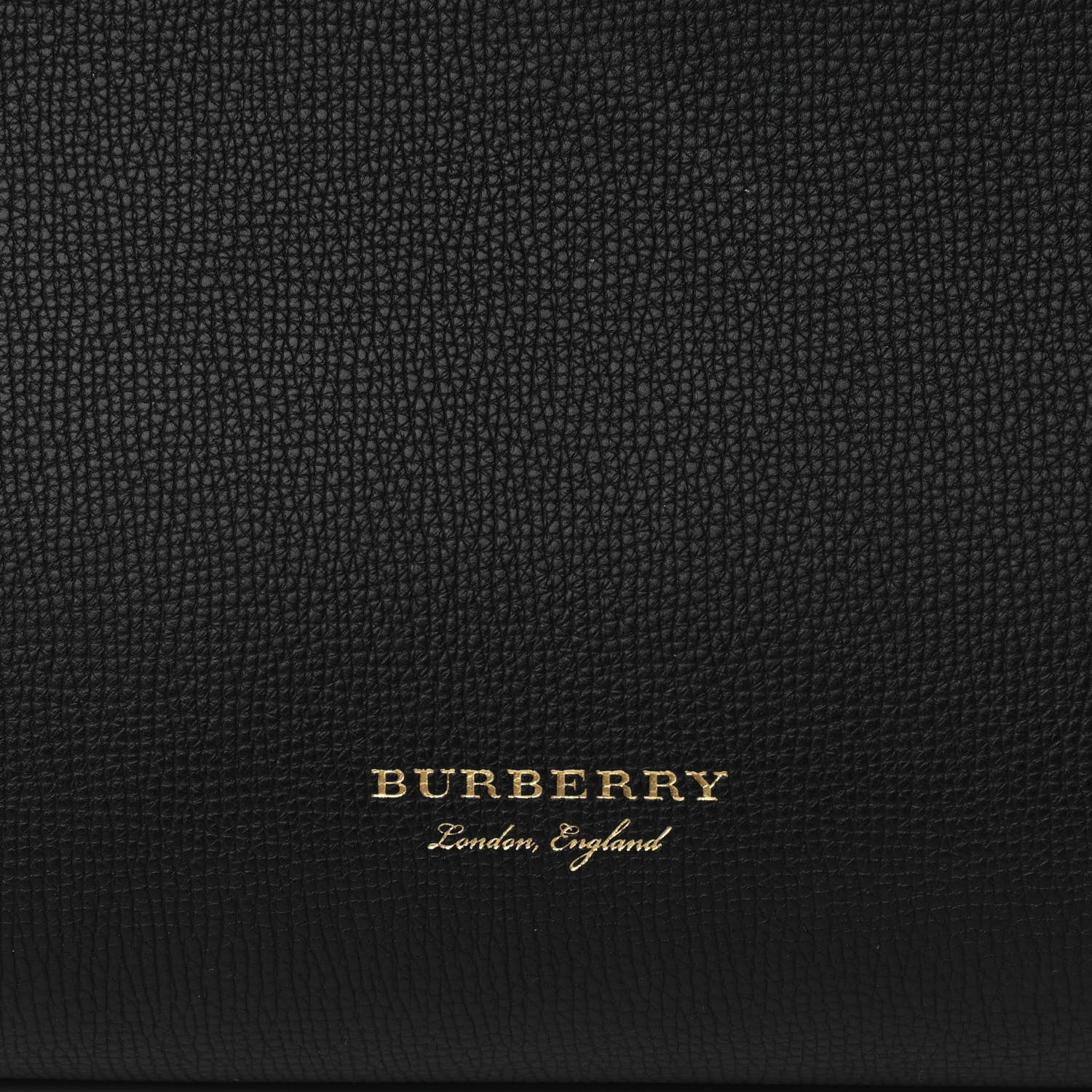 Burberry Grainy Calfskin House Check Medium Banner Tote Black 7 of 9