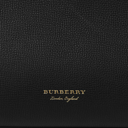 Burberry Grainy Calfskin House Check Medium Banner Tote Black 7 of 9