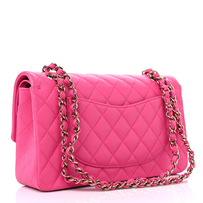 Chanel Caviar Quilted Medium Double Flap Dark Pink 3 of 10