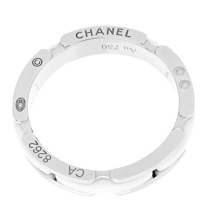 Chanel 18K White Gold Ceramic Small Ultra Ring 57 8 4 of 8