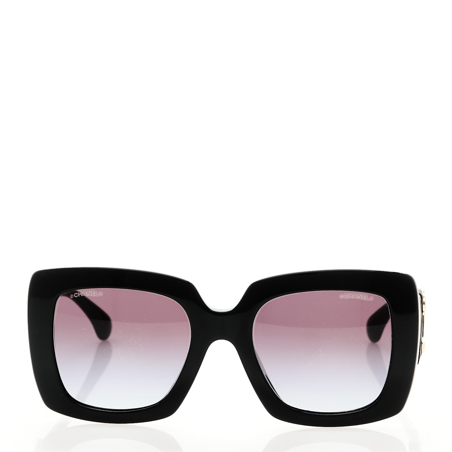 Chanel Acetate Calfskin Square Sunglasses 5474-Q-A Black 2 of 8