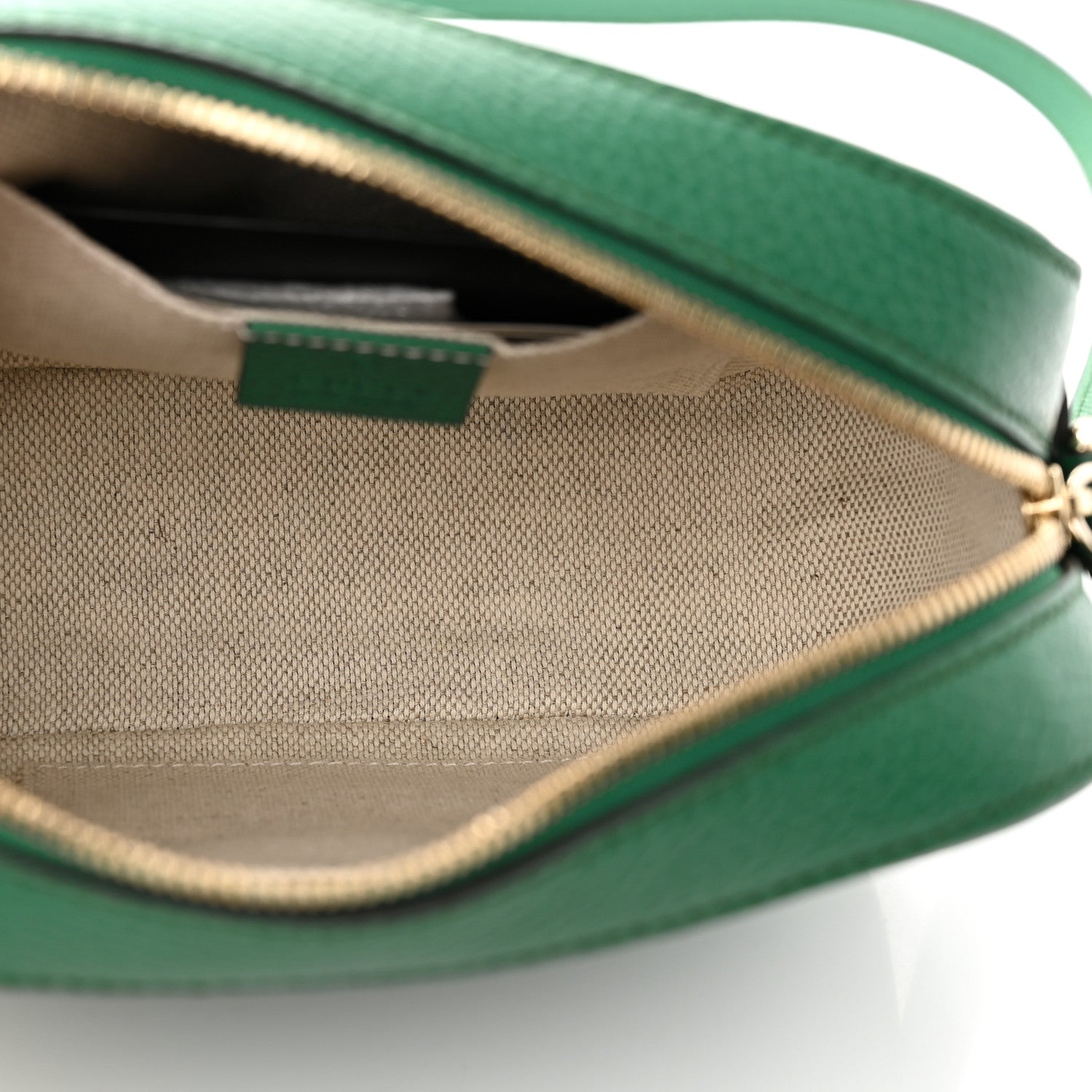 Gucci Pebbled Calfskin Small Soho Disco Bag Emerald Green 5 of 10