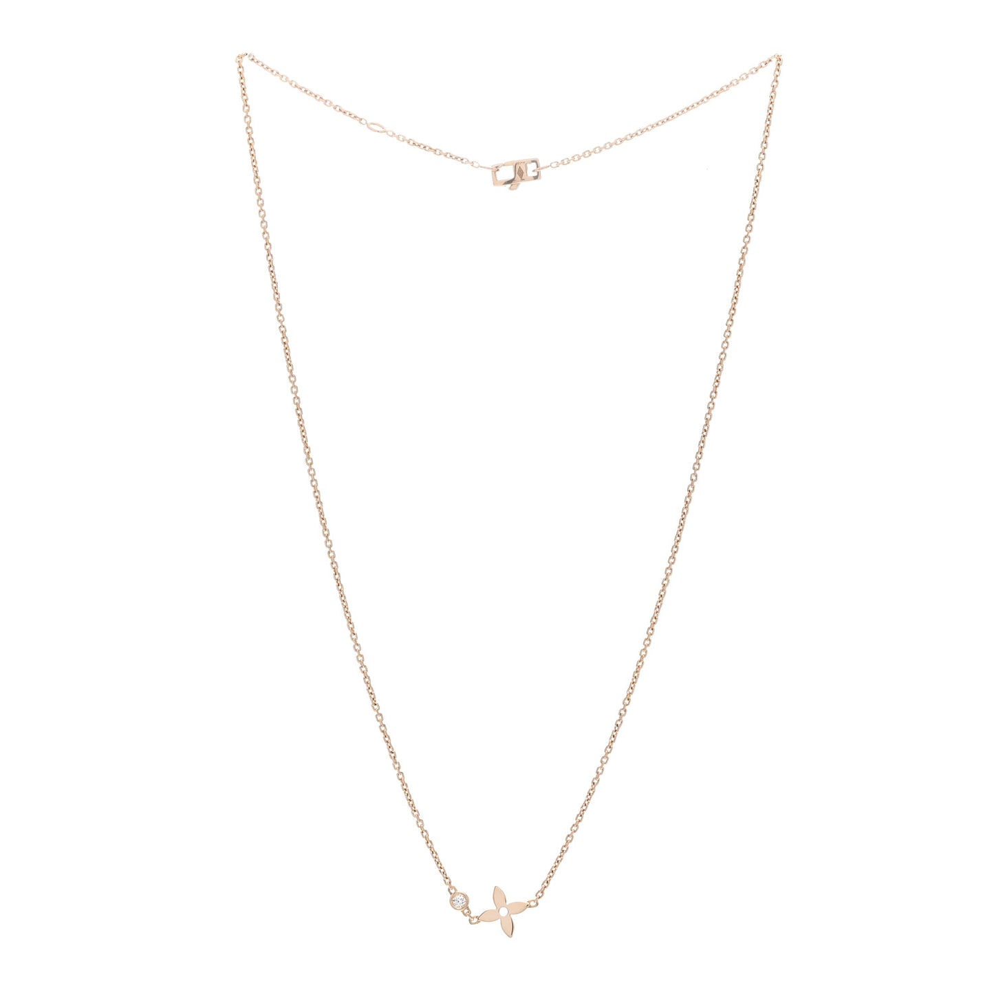 18K Pink Gold Diamond Idylle Blossom Pendant Necklace