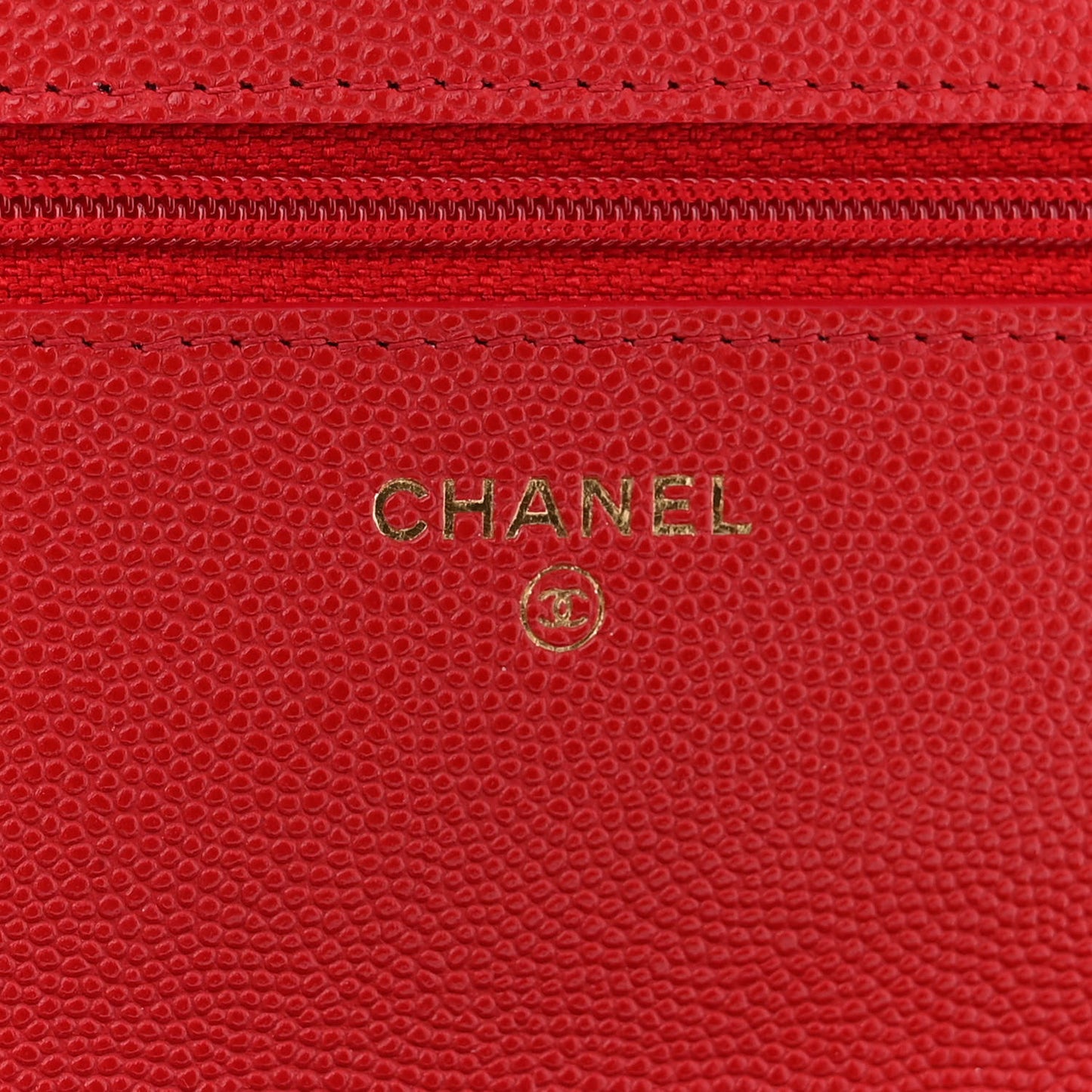 Caviar Quilted Wallet On Chain WOC Red