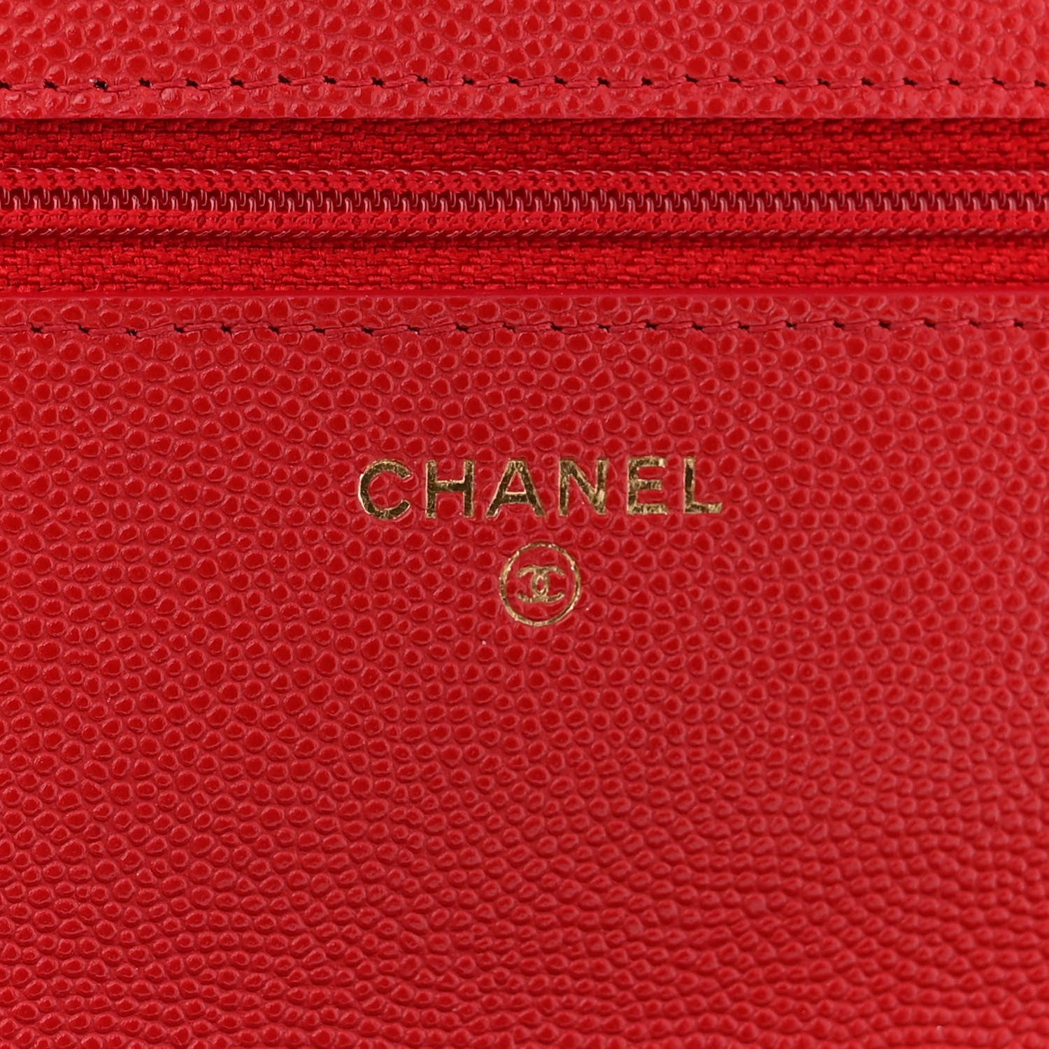 Chanel Caviar Quilted Wallet On Chain WOC Red 6 of 12