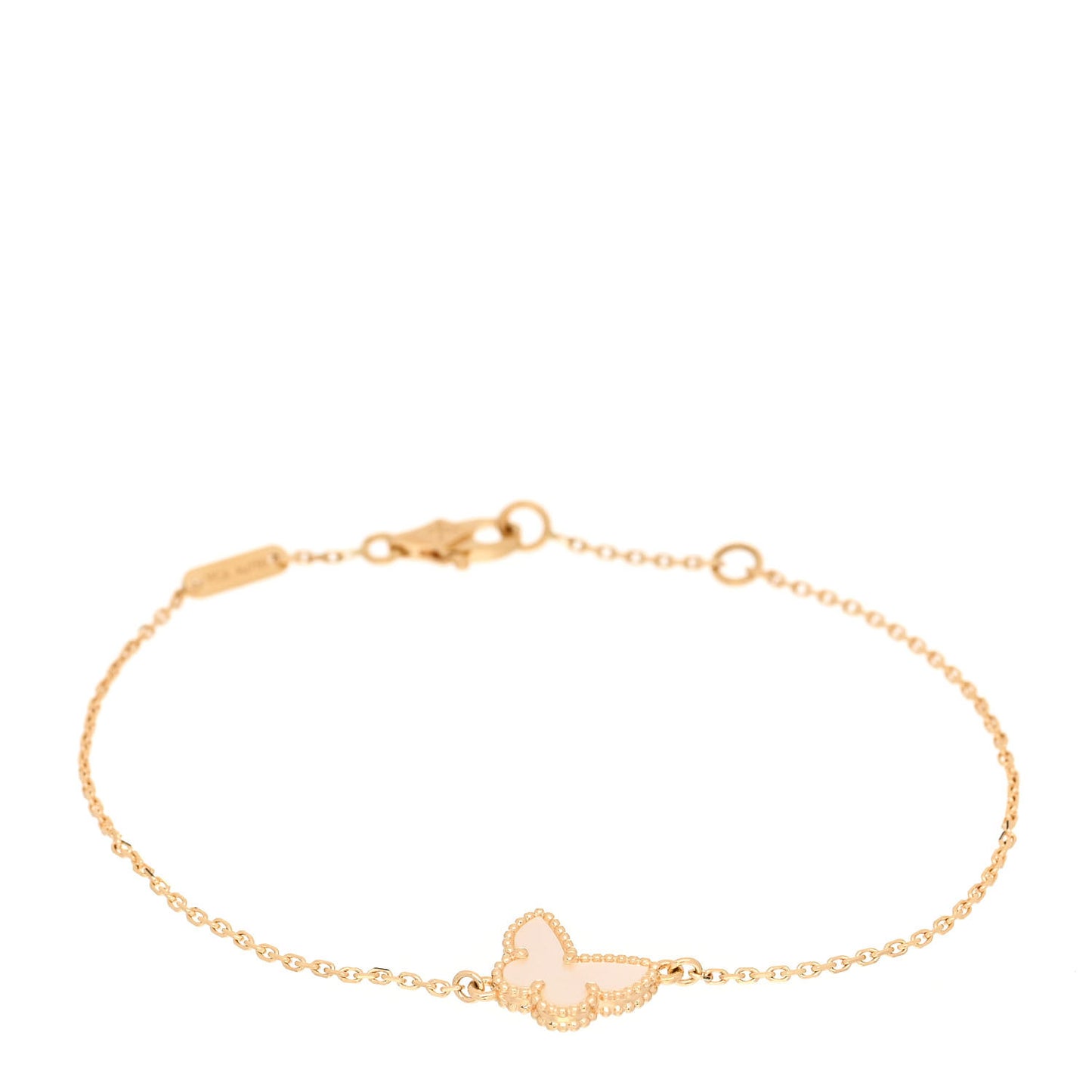 18K Yellow Gold Mother of Pearl Sweet Alhambra Butterfly Bracelet