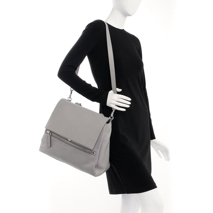 Givenchy Grained Calfskin Medium Pandora Pure Flap Bag Pearl Grey 2 of 8