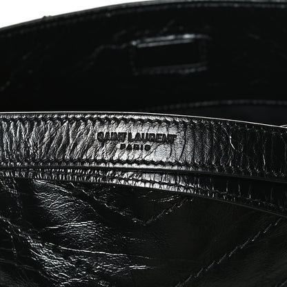 Saint Laurent Crinkled Calfskin Matelasse Monogram Niki Shoulder Bag Black 8 of 11