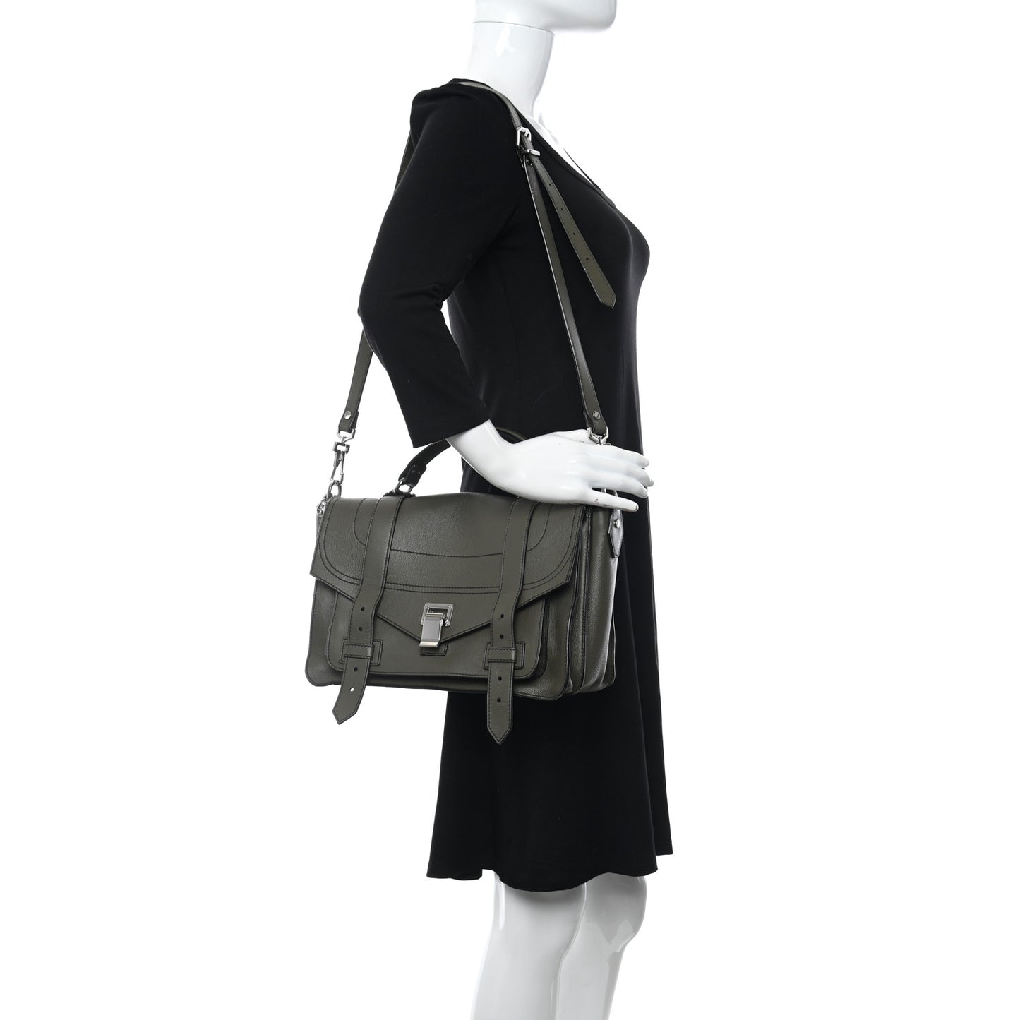 Grained Calfskin Medium PS1 Plus Satchel Cypress