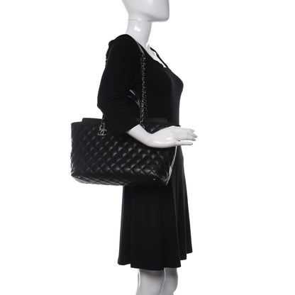 Chanel Calfskin Quilted Large Shopping Tote Black 2 of 14