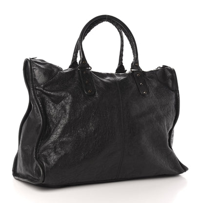 Balenciaga Agneau Classic Hardware Weekender Black 4 of 12