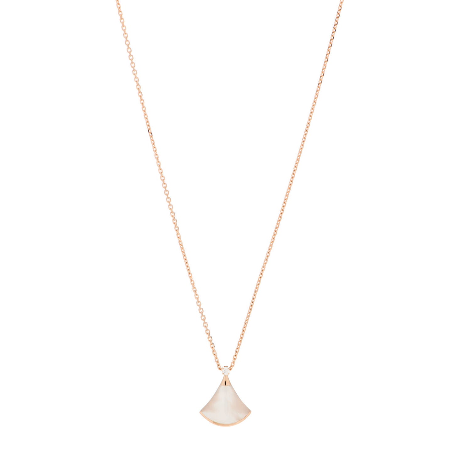 18K Rose Gold Diamond Mother of Pearl Small Divas' Dream Pendant Necklace