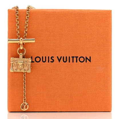 Louis Vuitton Petite Malle Necklace Gold 7 of 7