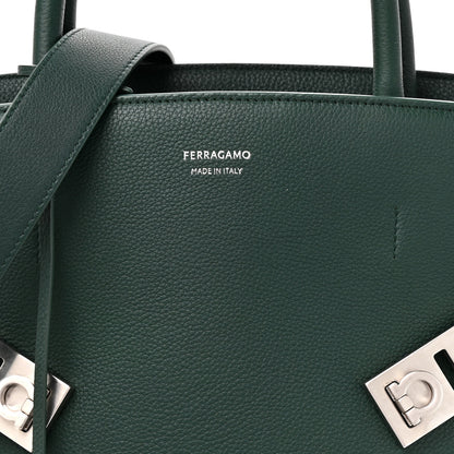 Salvatore Ferragamo Calfskin Mens Hug Briefcase Moss Green 7 of 11