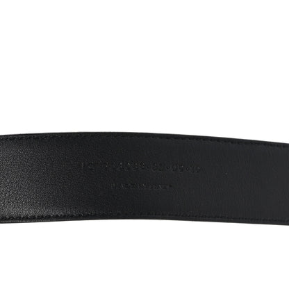 Saint Laurent Suede Monogram Square Buckle Belt 85 34 Black 3 of 5