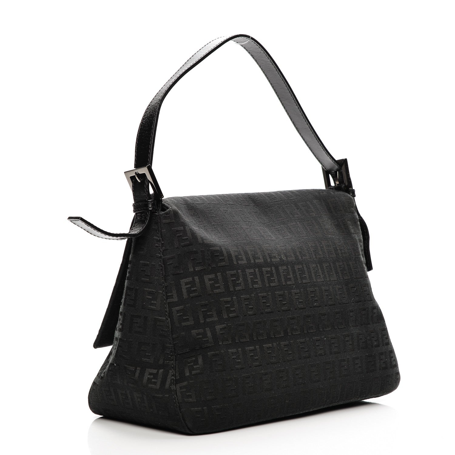 Fendi Zucchino Vitello Mama Baguette Black 3 of 6