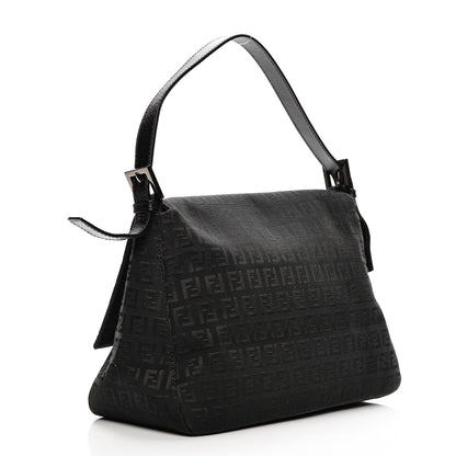 Fendi Zucchino Vitello Mama Baguette Black 3 of 6