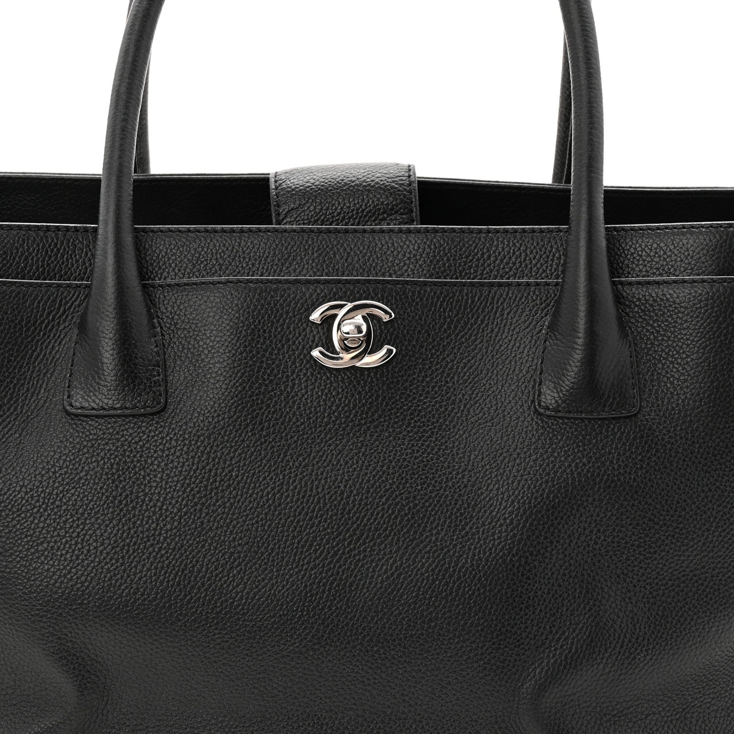 Chanel Calfskin Cerf Executive Shopper Tote Black 8 of 11