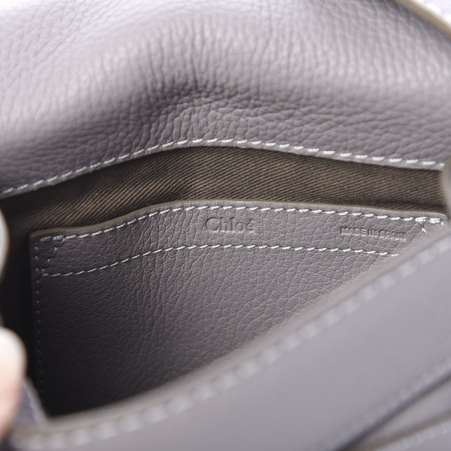 Calfskin Mini Marcie Round Crossbody Bag Cashmere Grey