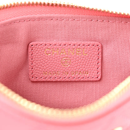 Chanel Caviar Quilted Small Cosmetic Case Dark Pink 6 of 7