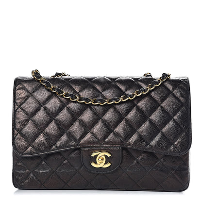 Chanel Caviar Quilted Jumbo Single Flap Black 1 of 27