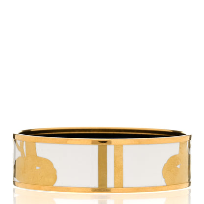 Hermes Enamel Printed Wide Brides De Gala Tattoo Bracelet 62 Cuivre 3 of 6
