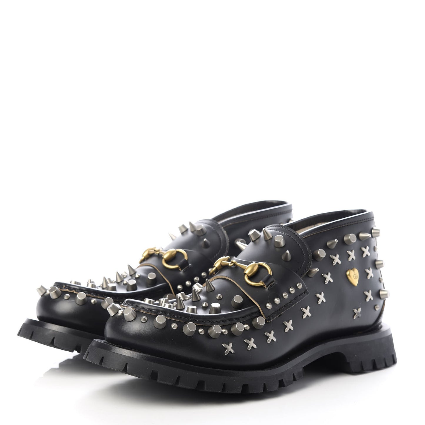 Cordovan Lux Studded Mens Harald Horsebit Ankle Boots 8.5 Black