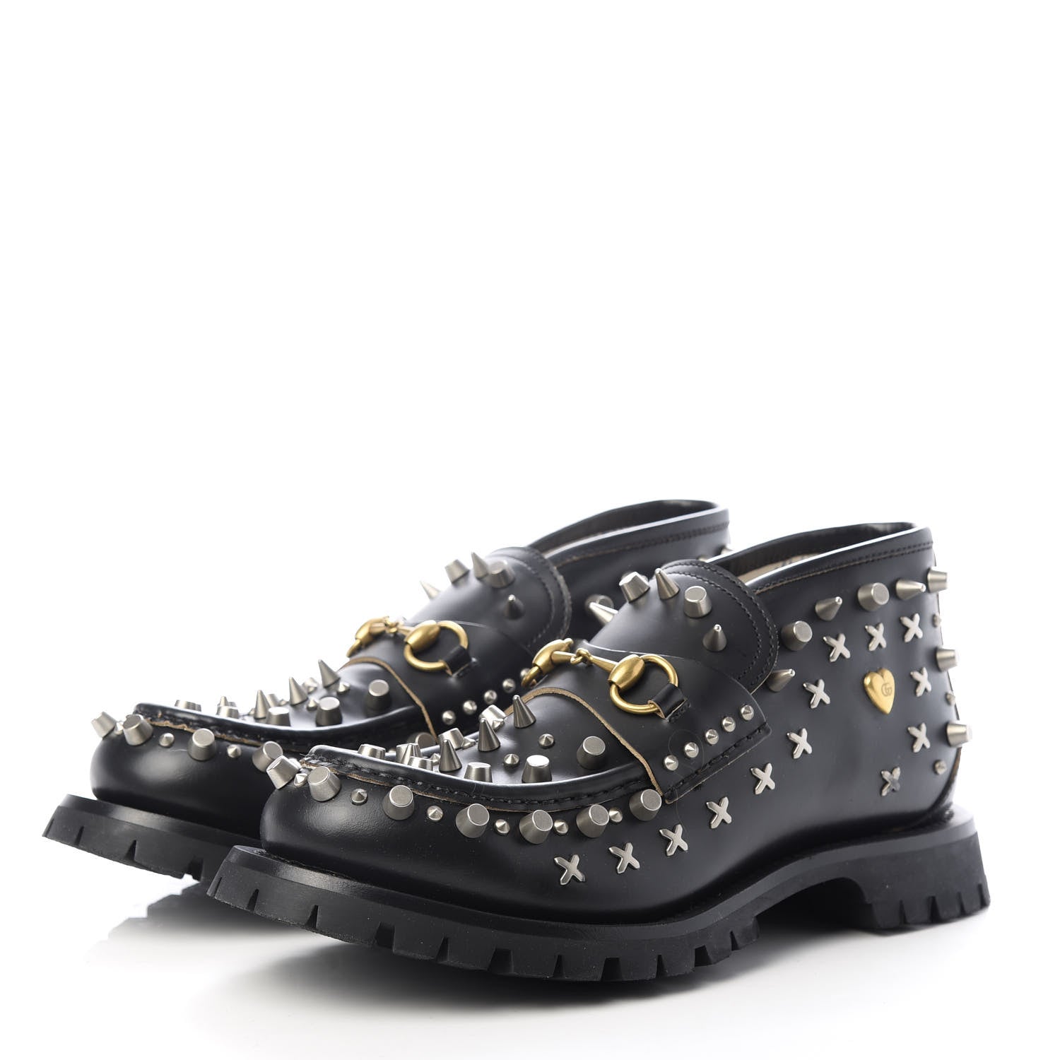 Gucci Cordovan Lux Studded Mens Harald Horsebit Ankle Boots 8.5 Black 3 of 11