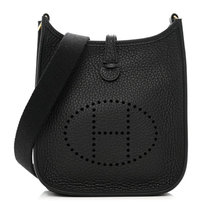 Hermes Taurillon Clemence Evelyne TPM Black 2 of 10