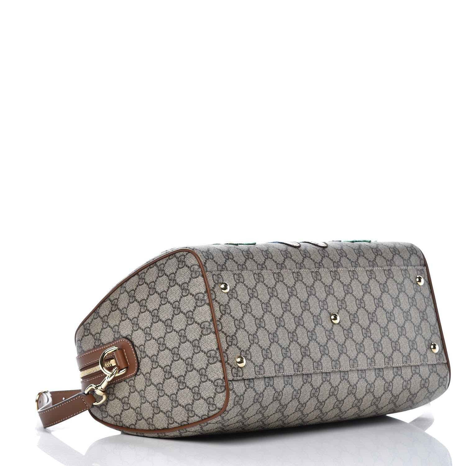Gucci GG Supreme Monogram Garden Collection Medium Boston Beige Tuscany 5 of 16