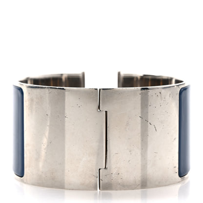 Hermes Enamel Extra Wide Clic Clac H Bracelet GM Bleu Nuit 3 of 6